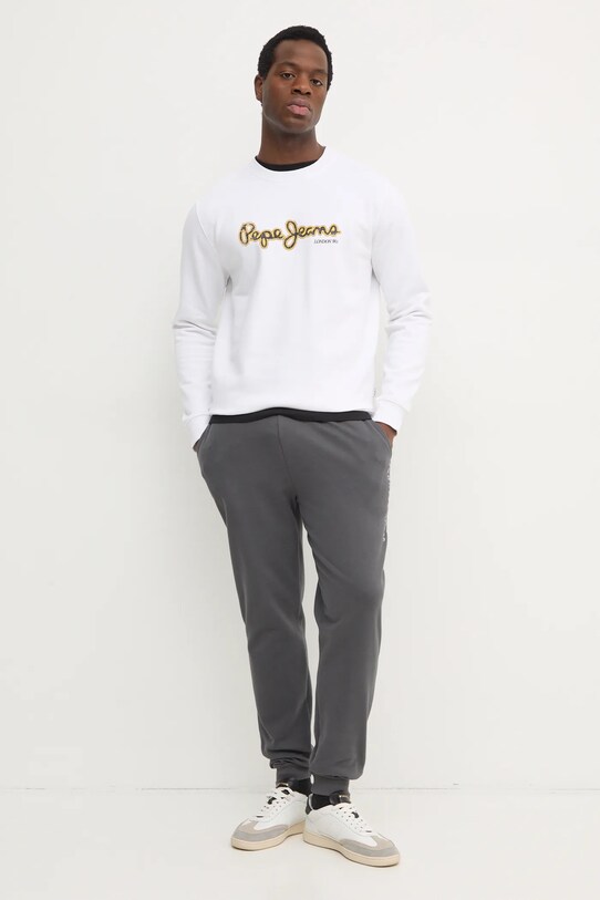 Хлопковая кофта Pepe Jeans DORIAN CREW PM582757 белый SS25