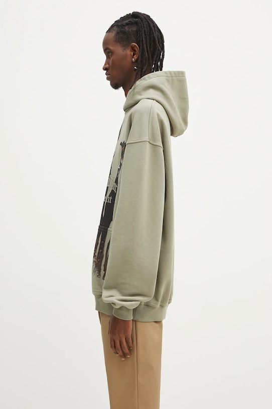 Бавовняна кофта Represent Thoroughbred Hoodie MLM41134.066 зелений SS25