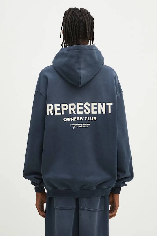 Odjeća Pamučna dukserica Represent Owners Club Hoodie OCM41113.224 plava