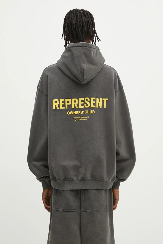 Odjeća Pamučna dukserica Represent Owners Club Hoodie OCM41113.4734 siva