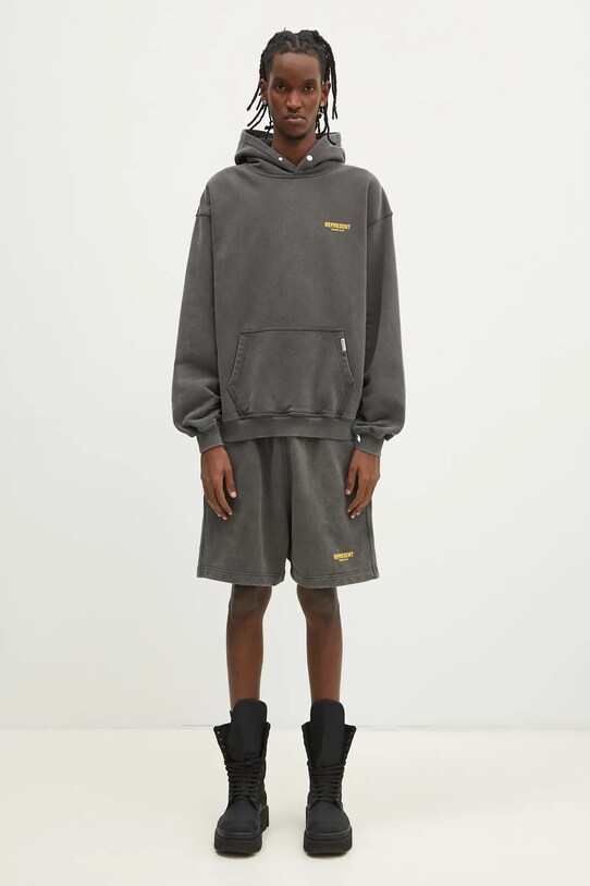 Pamučna dukserica Represent Owners Club Hoodie OCM41113.4734 siva