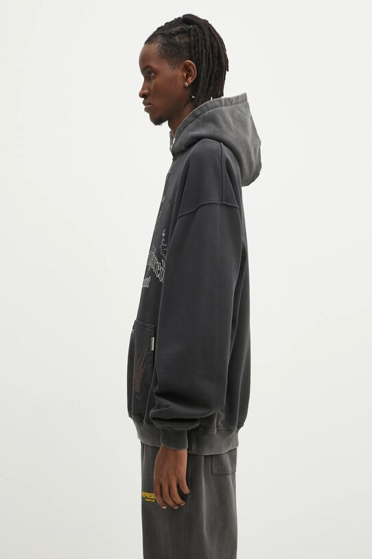 Represent bluza bawełniana Thoroughbred Hoodie MLM41134.003 szary SS25