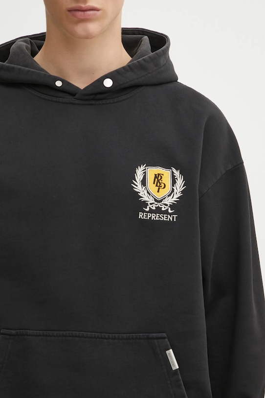 Represent cotton sweatshirt Crest Hoodie black MLM41067.06