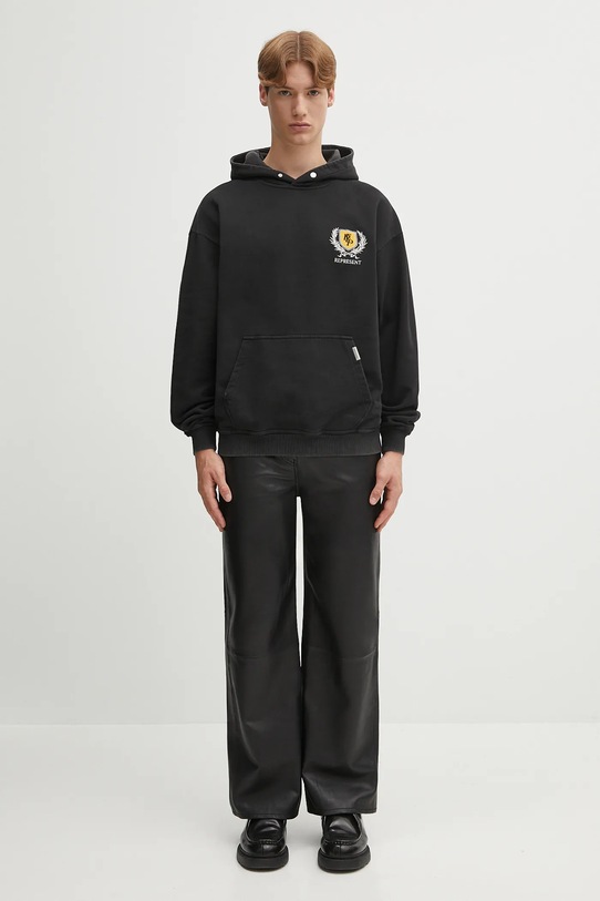 Represent bluza bawełniana Crest Hoodie MLM41067.06 czarny