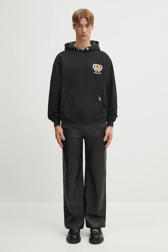 Represent cotton sweatshirt Crest Hoodie MLM41067.06 black