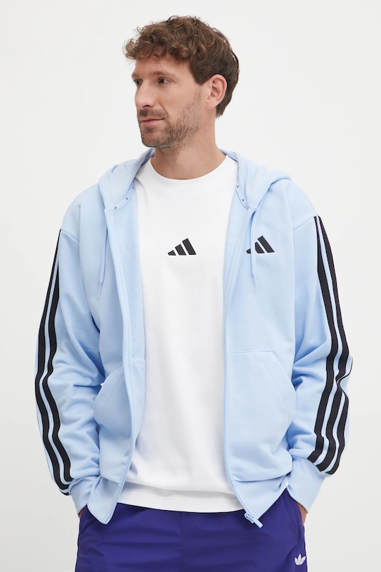 adidas bluza Essentials imprimeu albastru JE6342