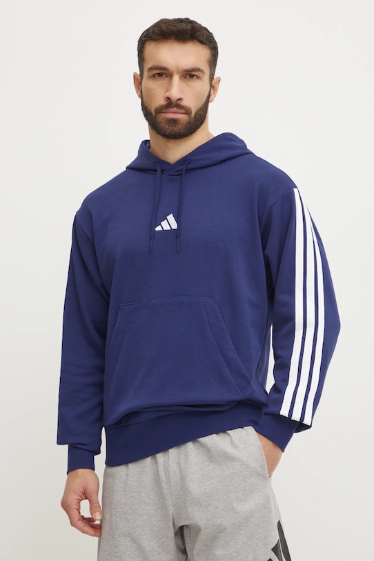 Mikina adidas Essentials s kapucňou tmavomodrá JD1872