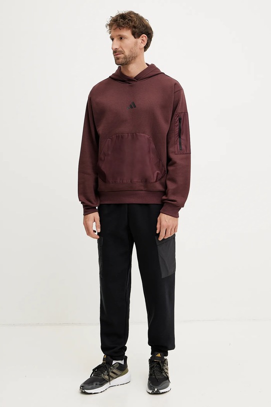 adidas bluza City Escape JF3278 bordowy SS25