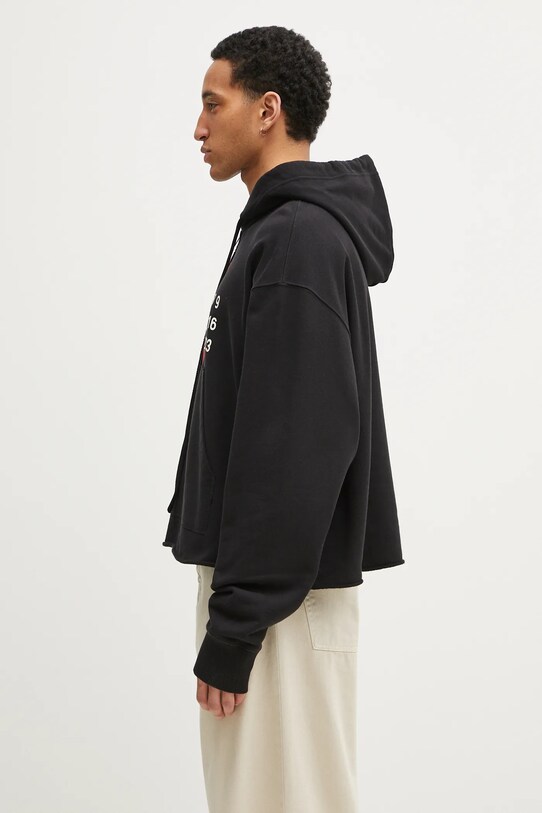 MM6 Maison Margiela felpa in cotone SH2GU0017 nero SS25