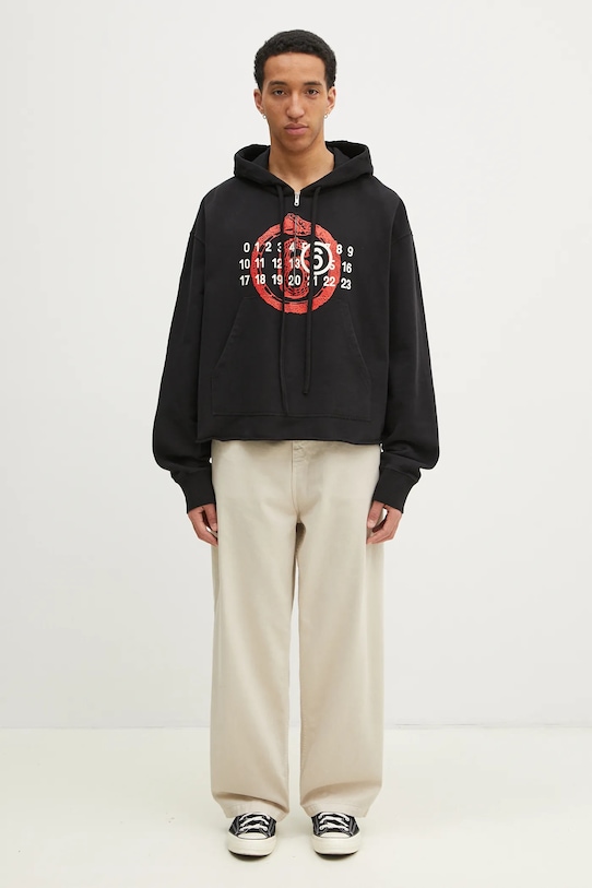 Бавовняна кофта MM6 Maison Margiela SH2GU0017 чорний