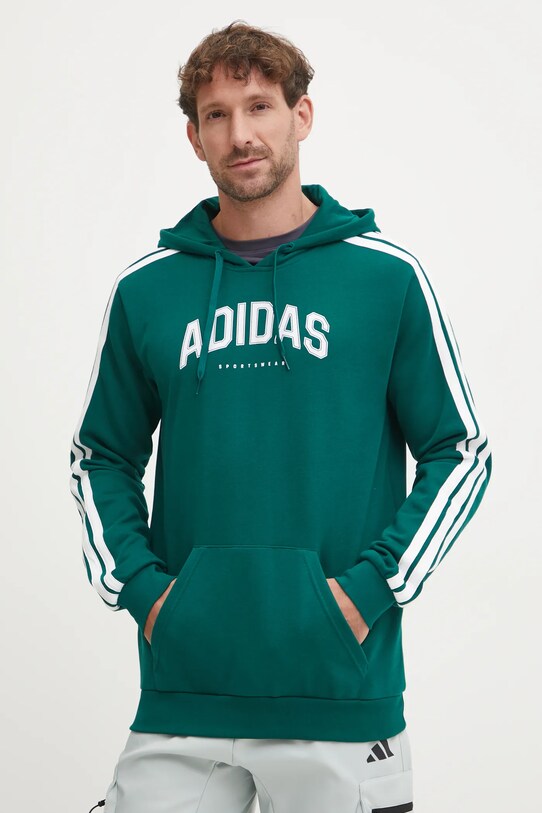Суичър adidas Collegiate щампа зелен JV6506