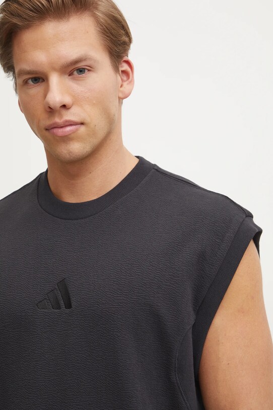 Bavlněné tričko adidas ALL SZN Luxe černá JJ3637