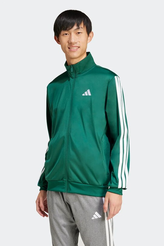 Кофта adidas 3-Stripes без капюшона зелёный JI8821