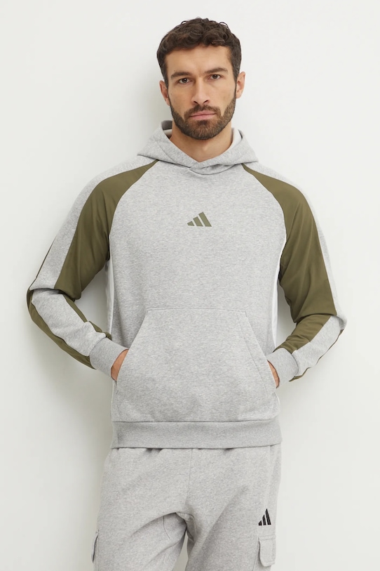 adidas bluza Essential Colorblock cu modele gri JC6185