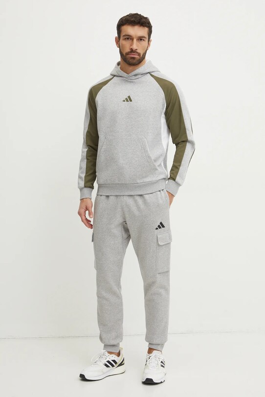 Mikina adidas Essential Colorblock JC6185 šedá SS25