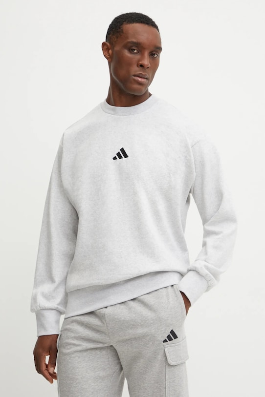 adidas bluza Feelcozy imprimeu gri JE3791