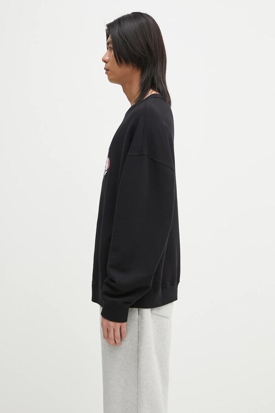 Fiorucci felpa in cotone Curly Lollipop Logo Relaxed Fit Sweatshirt U02SPSCR188CJ05BK02 nero SS25