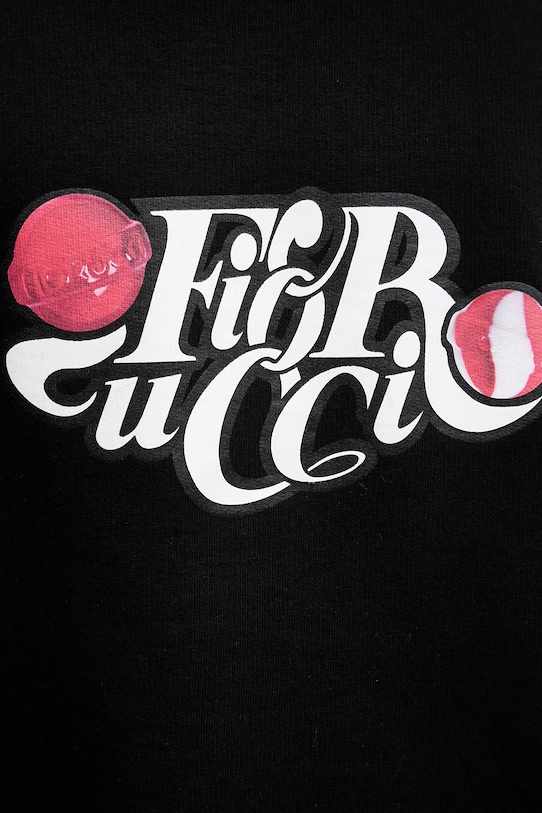 Βαμβακερή μπλούζα Fiorucci Curly Lollipop Logo Relaxed Fit Sweatshirt U02SPSCR188CJ05BK02 μαύρο