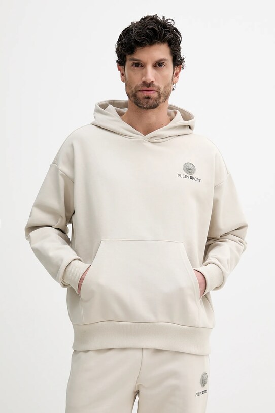 PLEIN SPORT bluza z kapturem beżowy SAEC.MJB3578.STE001N
