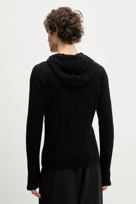 Clothing Heliot Emil woolen jumper SS25.M.07.070.BLK01 black