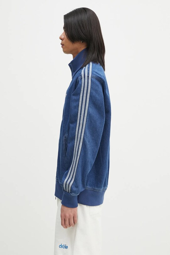 adidas Originals felpa in denim Adicolor Denim Firebird Track Top JC6233 blu SS25