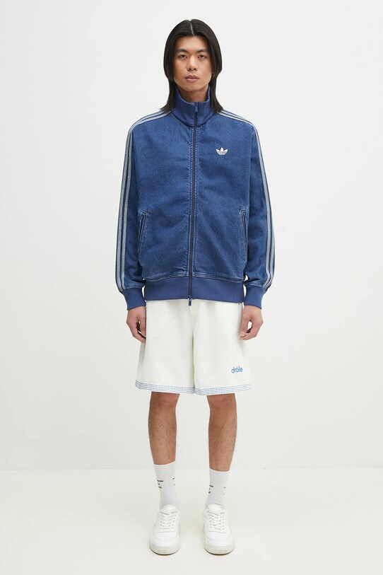 adidas Originals felpa in denim Adicolor Denim Firebird Track Top JC6233 blu