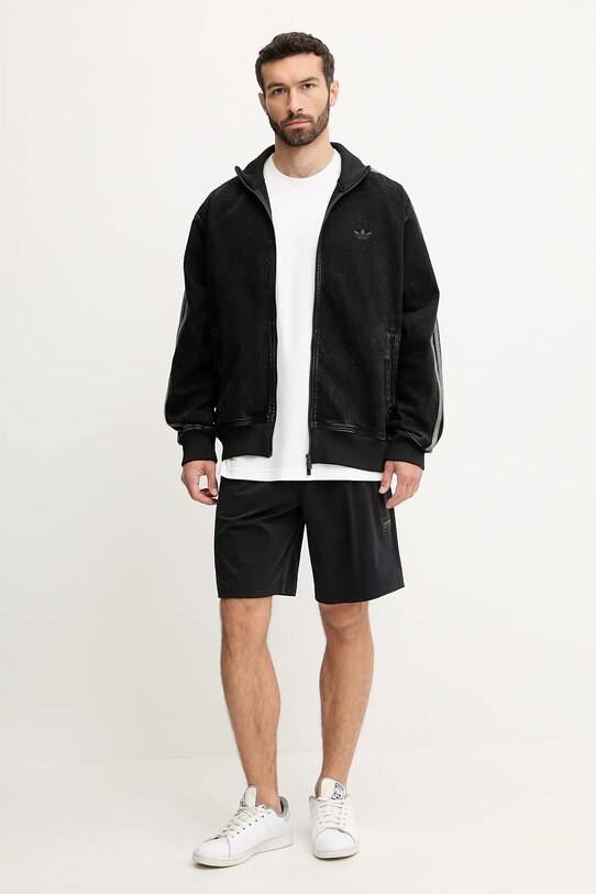 adidas Originals geacă jeans Adicolor Denim Firebird Track Top JC6717 negru SS25