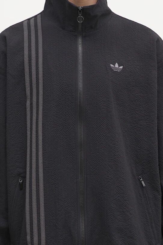 adidas Originals bluză Fashion Seersucker Firebird Track Top negru JC7416