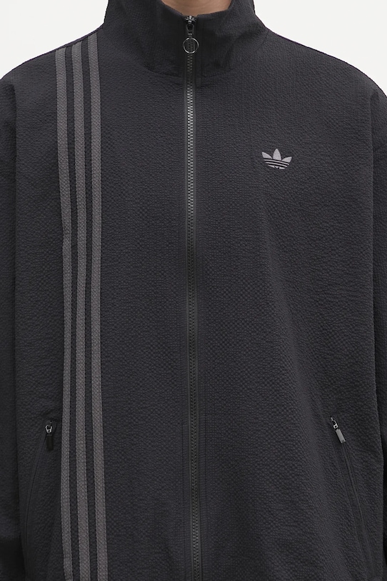 Μπλούζα adidas Originals Fashion Seersucker Firebird Track Top μαύρο JC7416