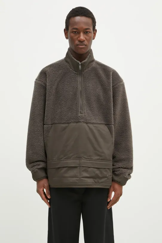 adidas Originals felpa in pile Premium Essentials Full Zip semplice verde JD3344