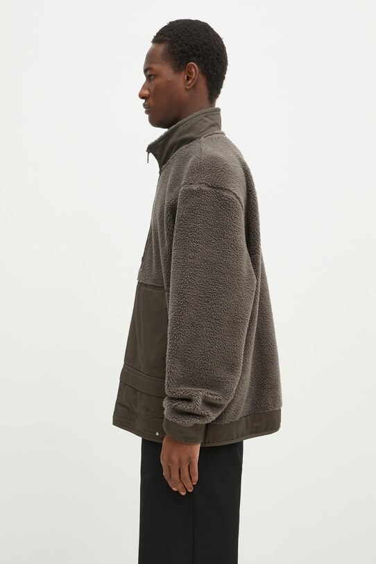 adidas Originals felpa in pile Premium Essentials Full Zip JD3344 verde SS25