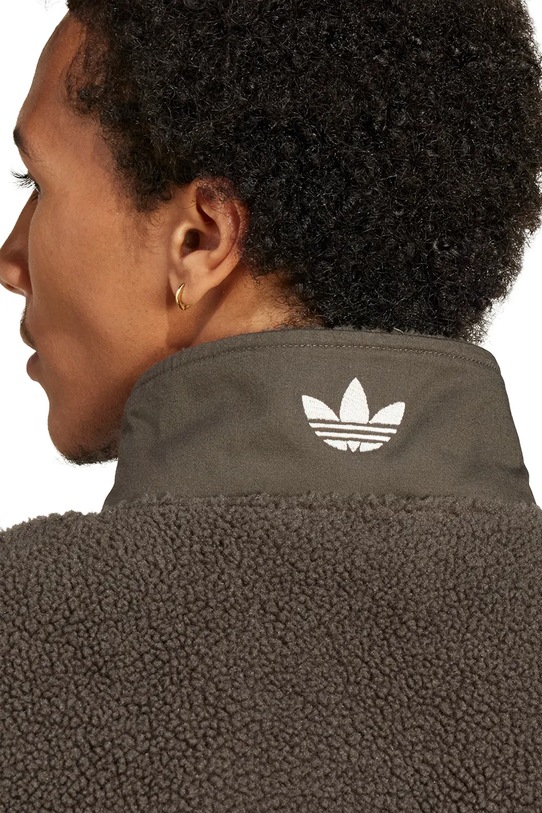 adidas Originals hanorac fleece Premium Essentials Full Zip verde JD3344