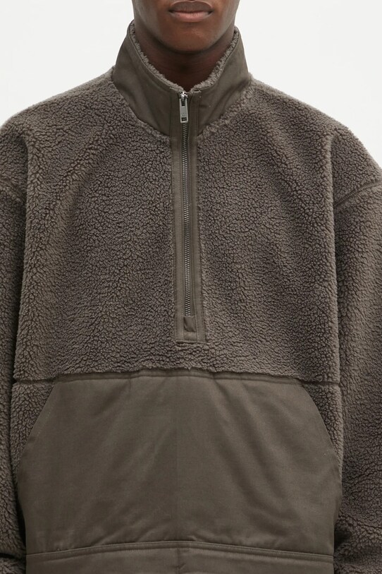 adidas Originals felpa in pile Premium Essentials Full Zip verde JD3344