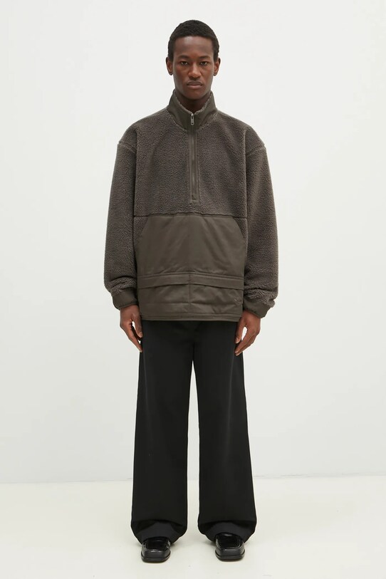 adidas Originals felpa in pile Premium Essentials Full Zip JD3344 verde