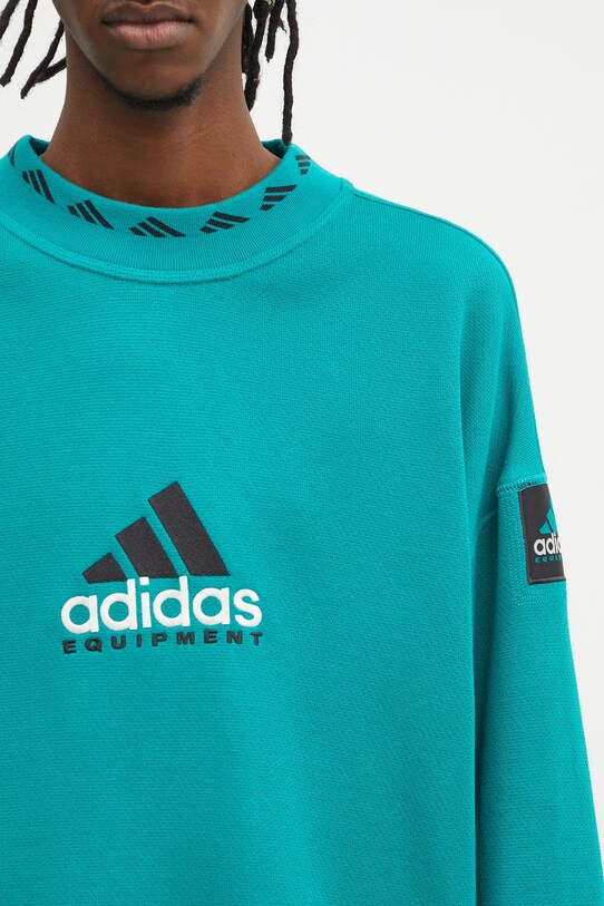 adidas Originals sweatshirt Equipment Reflective Crew Neck turquoise JN7146