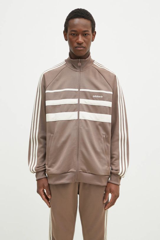 adidas Originals bluza First Tracktop wzorzyste brązowy JP1043