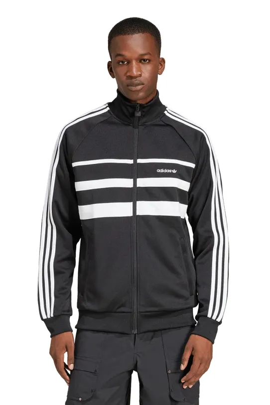 Μπλούζα adidas Originals First Tracktop απλικέ μαύρο JP1046