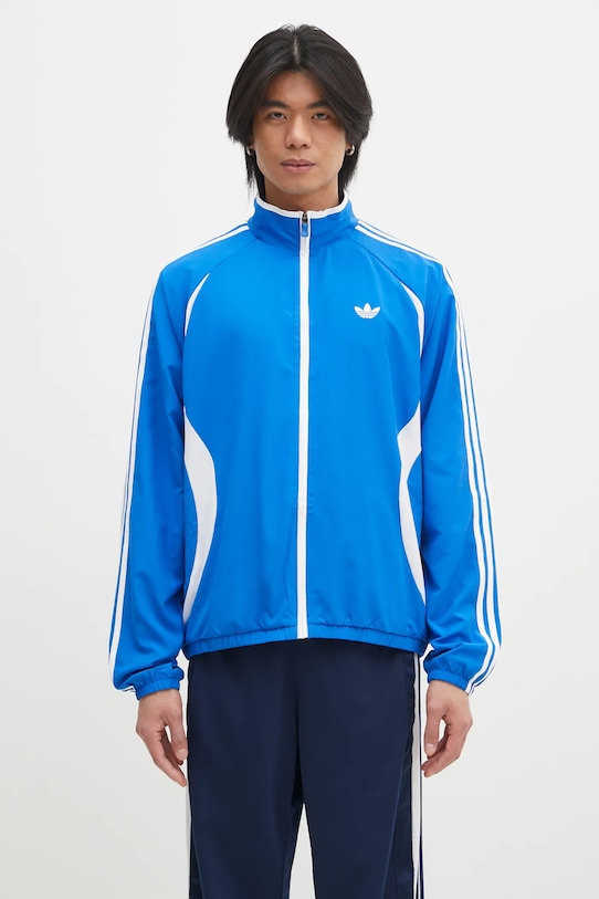 adidas Originals bluză Teamgeist Tracktop cu modele albastru JP1117
