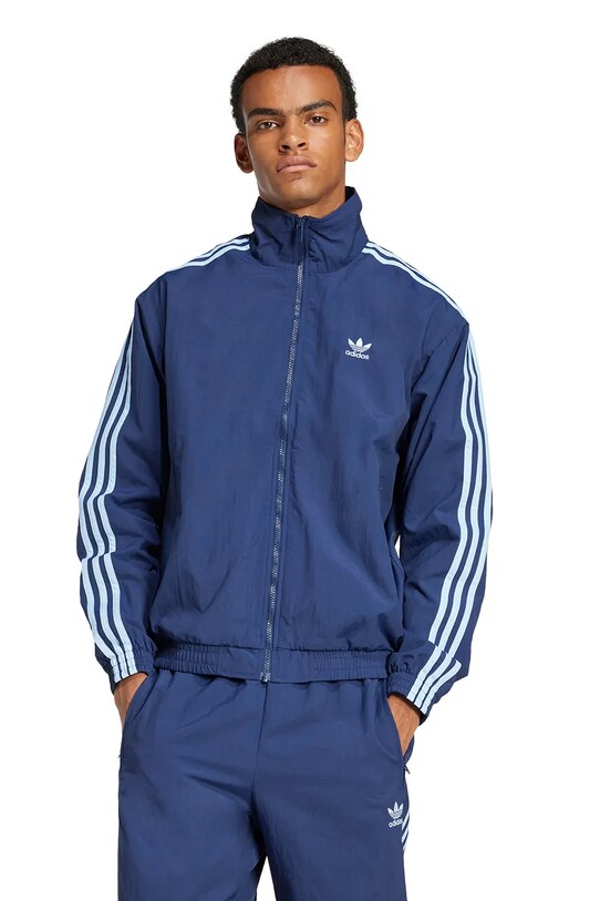 adidas Originals geaca Firebird Tracktop cu captuseala bleumarin JP1253