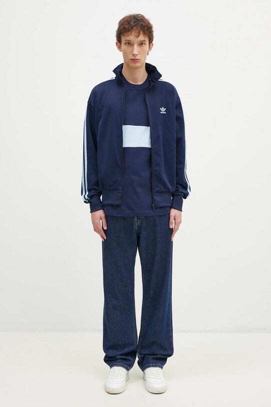 adidas Originals bluză Firebird Tracktop bleumarin JP2544