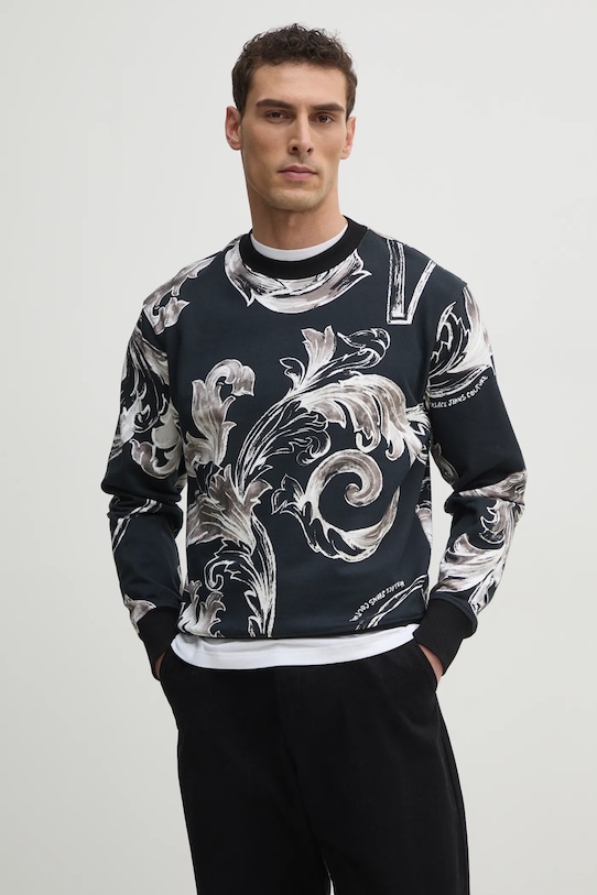 Versace Jeans Couture hanorac de bumbac cu modele negru 78GAI3R0.FS190