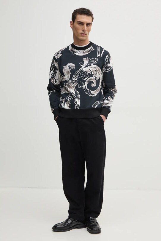 Versace Jeans Couture hanorac de bumbac 78GAI3R0.FS190 negru SS25