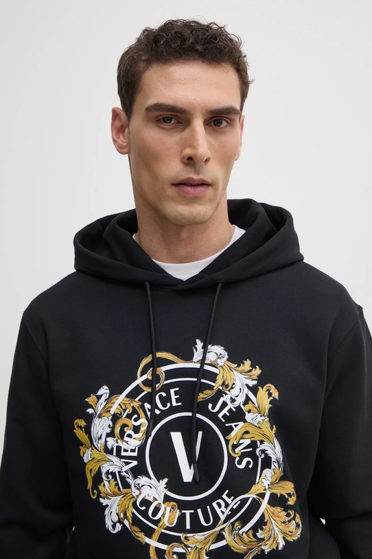 Versace Jeans Couture hanorac de bumbac negru 78GAIC01.CF00C