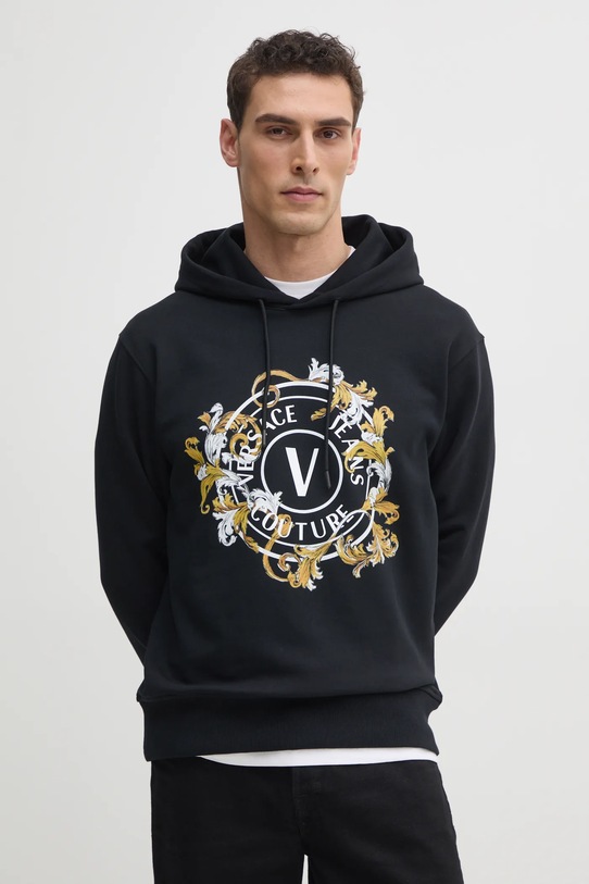 Versace Jeans Couture hanorac de bumbac 78GAIC01.CF00C negru