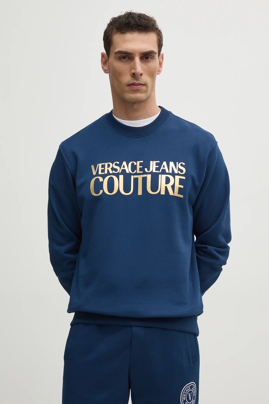 Bavlnená mikina Versace Jeans Couture bavlna tmavomodrá 78GAIT05.CF01T