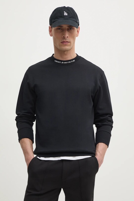 Versace Jeans Couture bluza bawełniana bawełna czarny 78GAIE03.CF00E