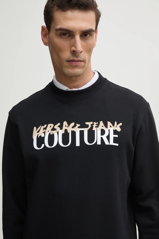 Бавовняна кофта Versace Jeans Couture чорний 78GAIE06.CF00E