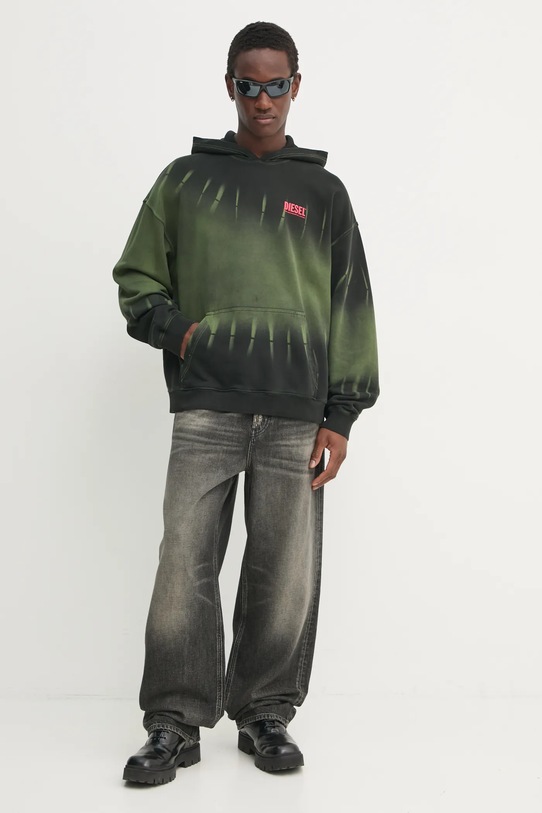 Mikina Diesel S-BOXT-HOOD-R2 SWEAT-SHIRT A16123.0SLBP zelená SS25