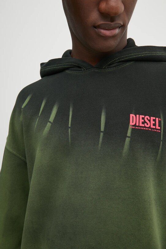 Diesel bluză S-BOXT-HOOD-R2 SWEAT-SHIRT A16123.0SLBP verde