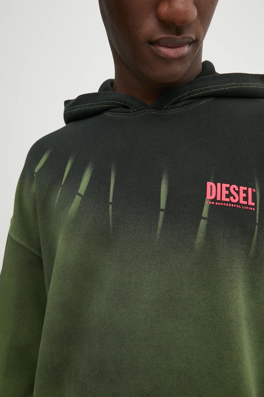 Mikina Diesel S-BOXT-HOOD-R2 SWEAT-SHIRT A16123.0SLBP zelená
